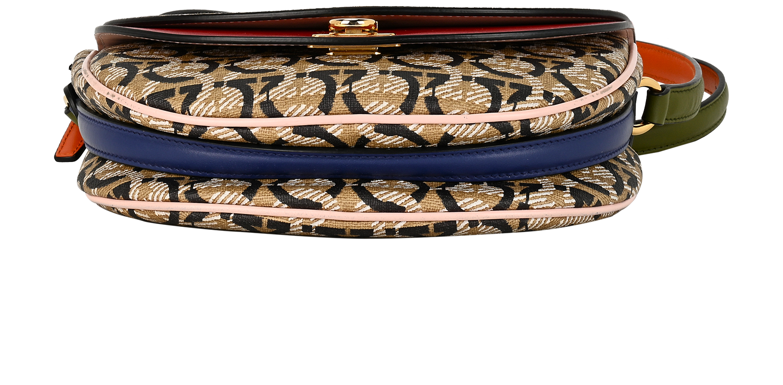 Crossbody, &pound;275, Handbags, Beige/Red, Canvas/Leather, Top view